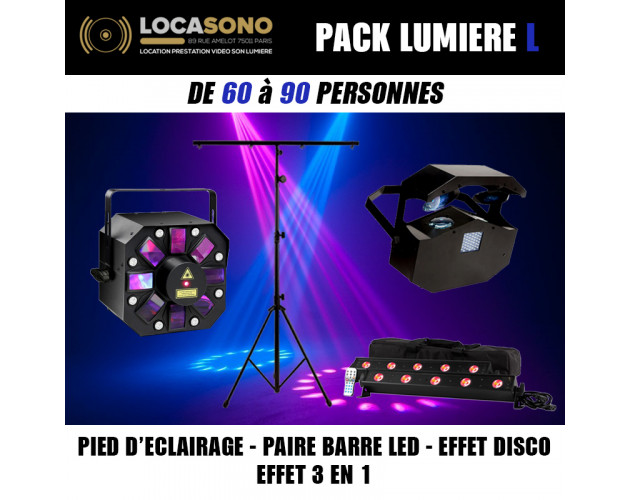 Location Jeux de Lumière Techno en Pack à paris et Ile de France