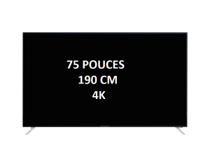 Location écran TV 190 cm (75 pouces) et support chez Mita Music