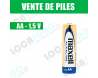 vente 2 Piles 1.5V AA LR6 Alcaline