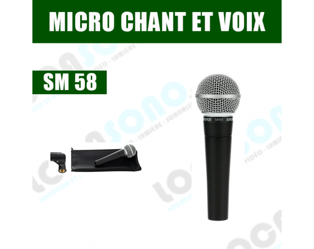 Location de micro main SHURE BLX 4 - SM 58 pour chant et présentation au  meilleur prix à Salon de Provence