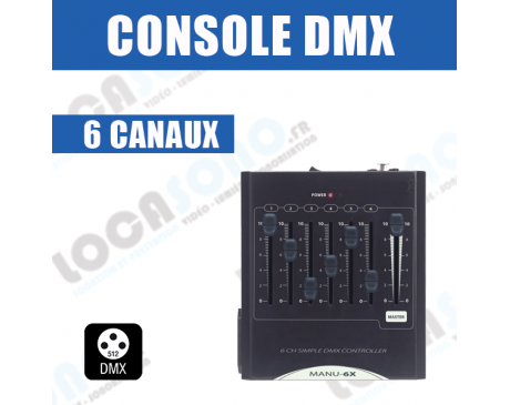 location console dmx 6 voies