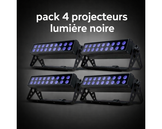location pack 4 lumières noire